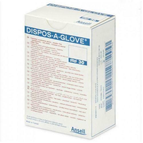 Ansell Dispos-A-Glove Powder Free Examination Gloves Medium x 30/50/100 - Ansell EasyMeds Pharmacy