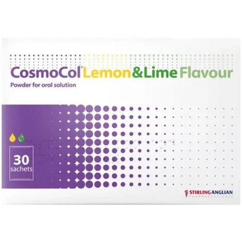 CosmoCol Sachets Lemon & Lime Flavour x 30 / 20 - Stirling Anglian EasyMeds Pharmacy