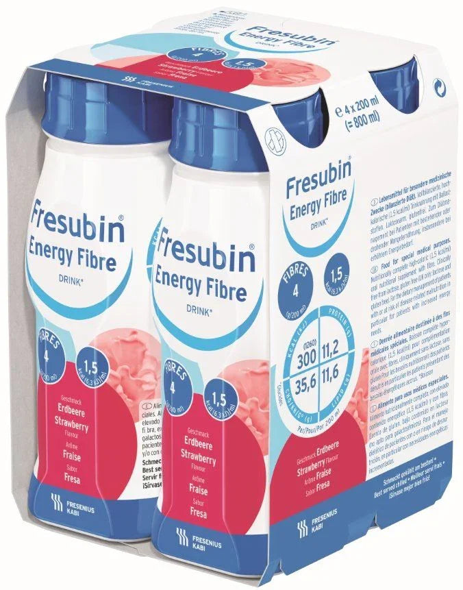 24 x Fresubin Energy Fibre Strawberry (6 Packs of 4 x 200ml) - Fresenius EasyMeds Pharmacy