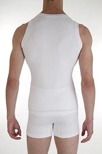 Comfizz Mens Ostomy/Hernia/Post Surgery Support Vest - Level 1 Light Support (XL/2XL, White) - Comfizz EasyMeds Pharmacy