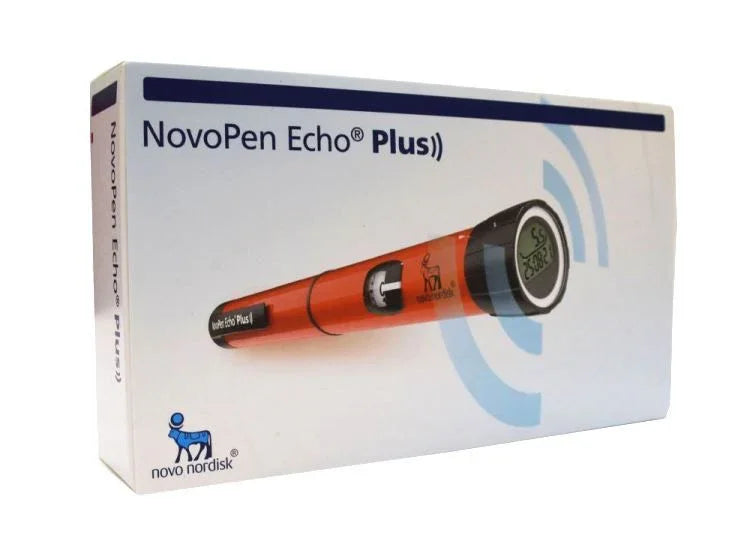 NovoPen Echo PLUS Smart Pen by Novo Nordisk - Measures 1/2 Units Blue or Red - Novo Nordisk EasyMeds Pharmacy