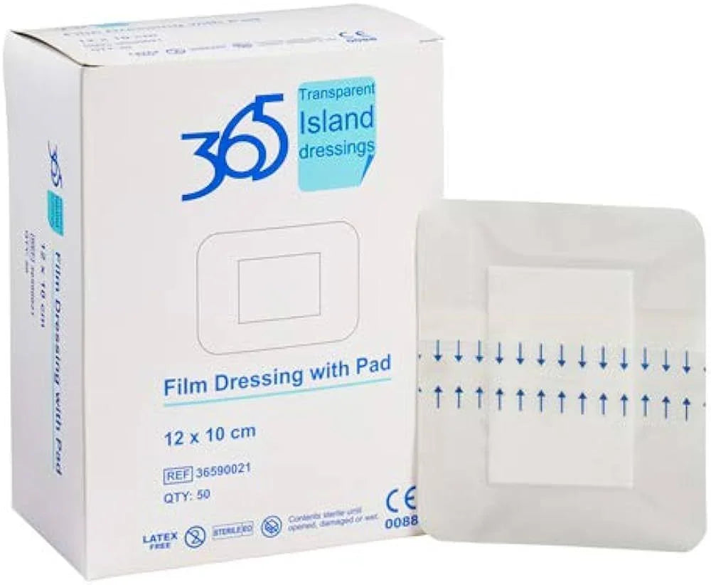 365 Transparent Absorbent Pad Island Dressings 12cm x 10cm 36590021 - 365 Healthcare EasyMeds Pharmacy