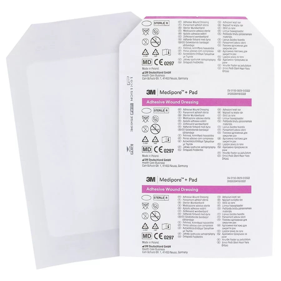Medipore Low Adherent Absorbent Pad 10 X 15cm - Medipore EasyMeds Pharmacy