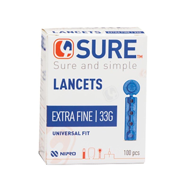 4Sure 33Gauge Single Use Lancet x 100 - 4sure EasyMeds Pharmacy