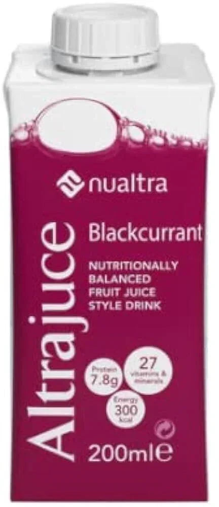 Nualtra Altrajuce High Energy Nutrional Supplement | Blackcurrant | 200ml x 12 - Altrajuce EasyMeds Pharmacy