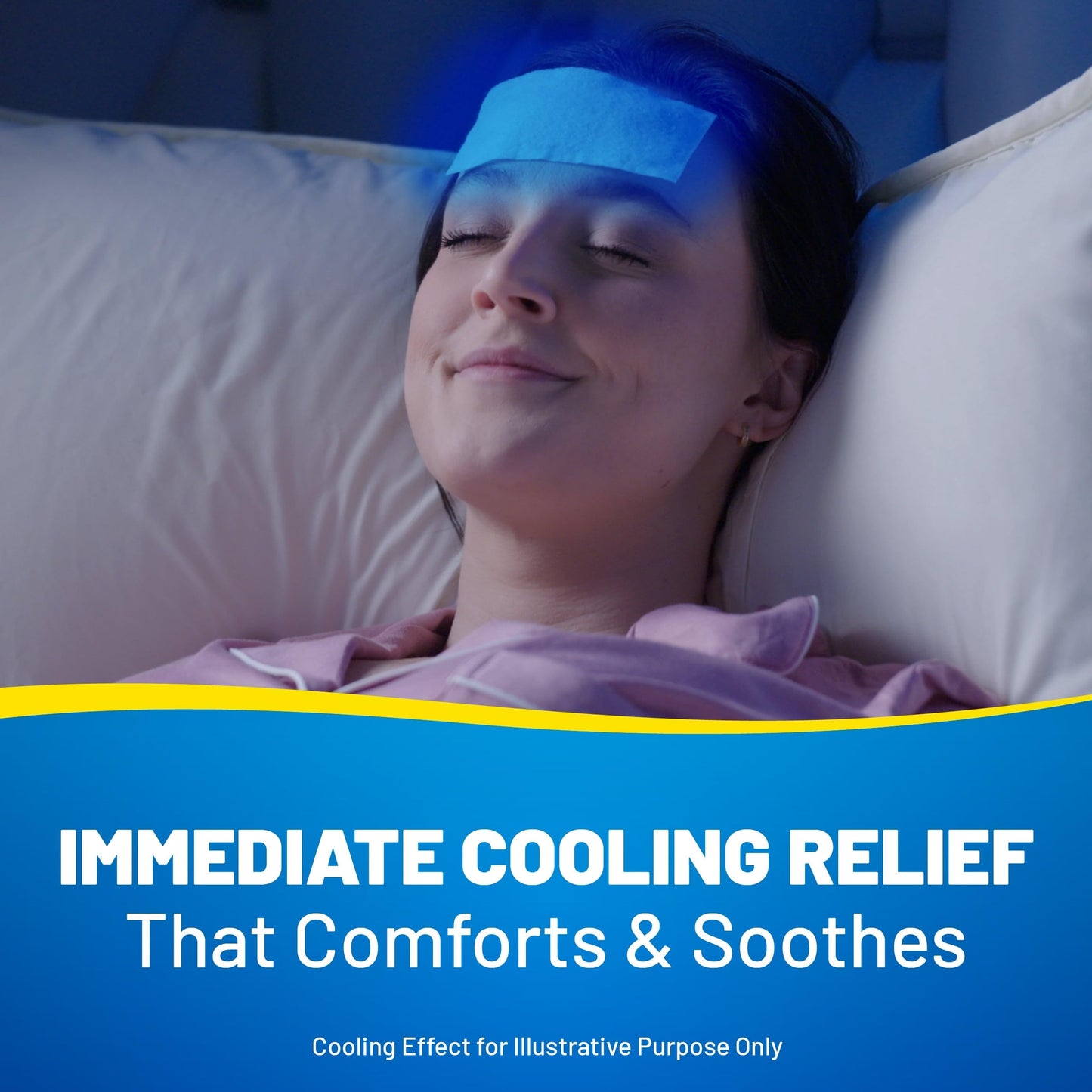 Kool n Soothe Migraine Cooling Strips - 4 Strips, blue