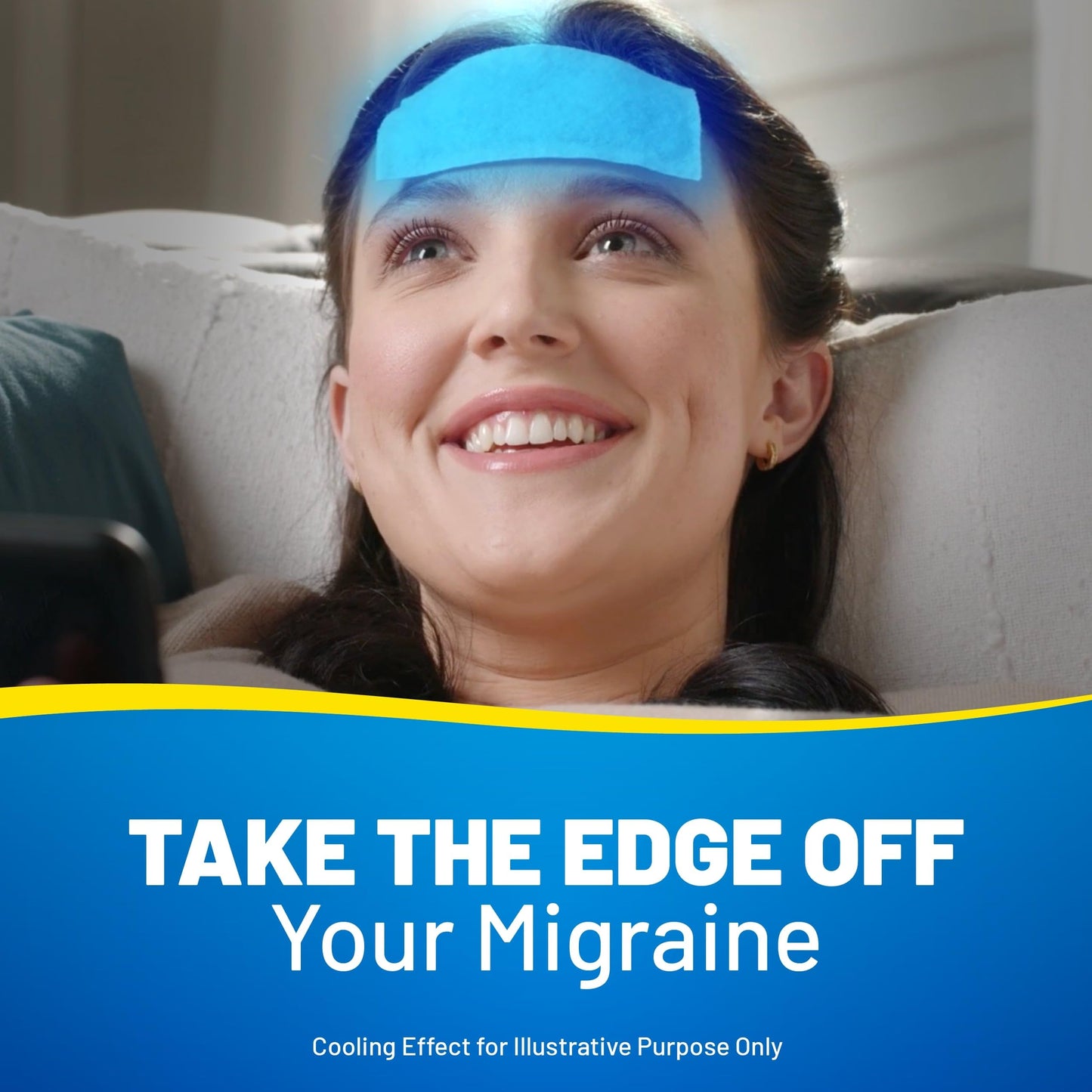 Kool n Soothe Migraine Cooling Strips - 4 Strips, blue