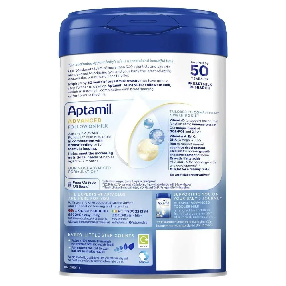 Aptamil Advanced 2 Follow On Baby Milk Powder Formula, 6-12 Months, 800g - Aptamil EasyMeds Pharmacy