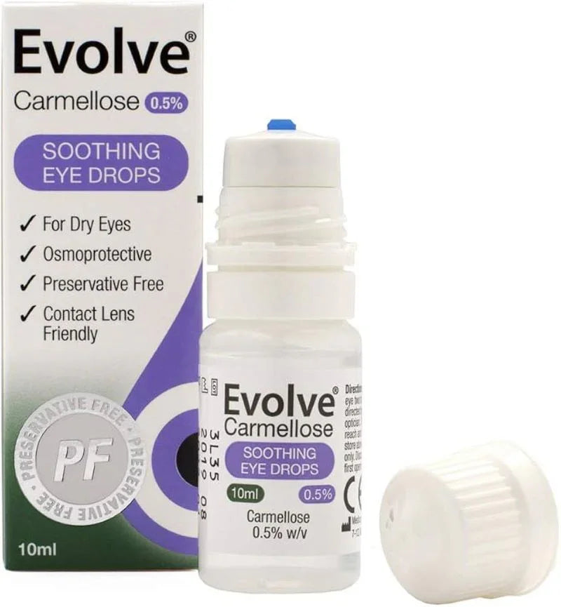 Evolve Carmellose 0.5% Soothing Eye Drops 10ml | Preservative-Free