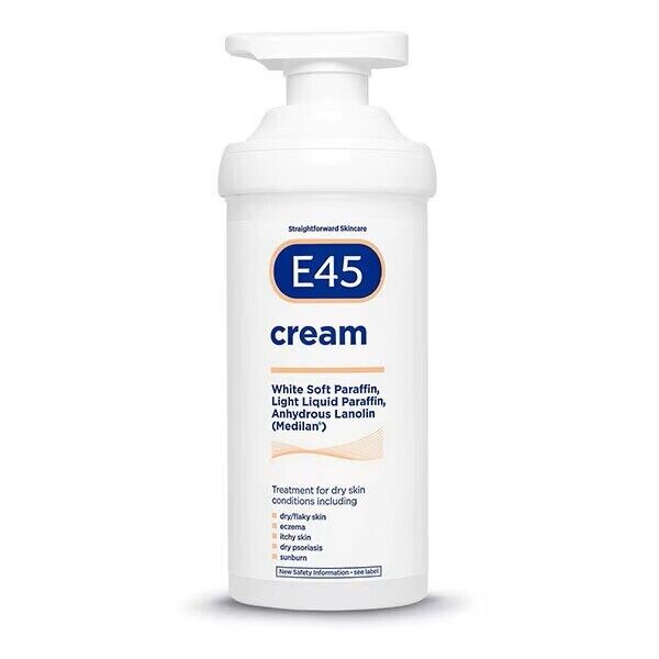 E45 Cream 500g Pump For Dry, Flaky Skin, Eczema, Itchy Skin, Dry Psoriasis - E45 EasyMeds Pharmacy
