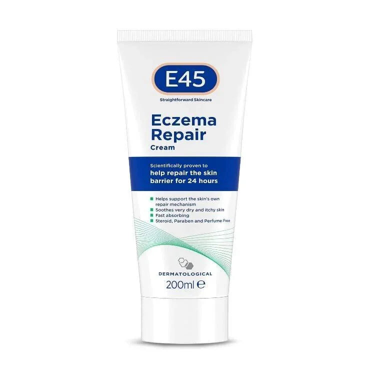 E45 Repair Cream 200ml for Eczema & To Soothe/Hydrate Very Dry Skin - E45 EasyMeds Pharmacy