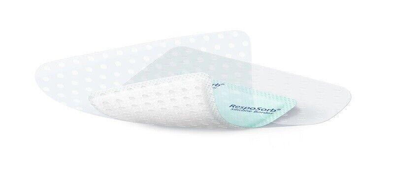 Resposorb Silicone Border Oval Wound Dressing Pads 16cm x 26cm x 10 - Resposorb EasyMeds Pharmacy