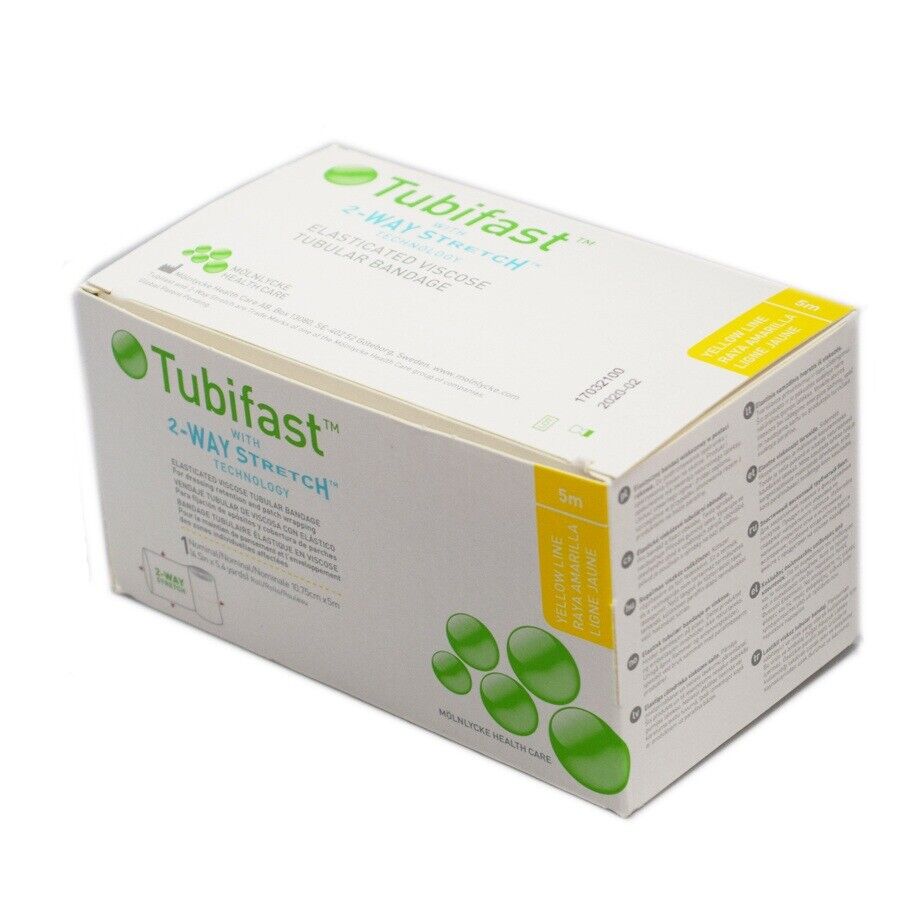 Tubifast Yellow Elasticated Tubular Bandage 10.75cm x 5m - Tubifast EasyMeds Pharmacy