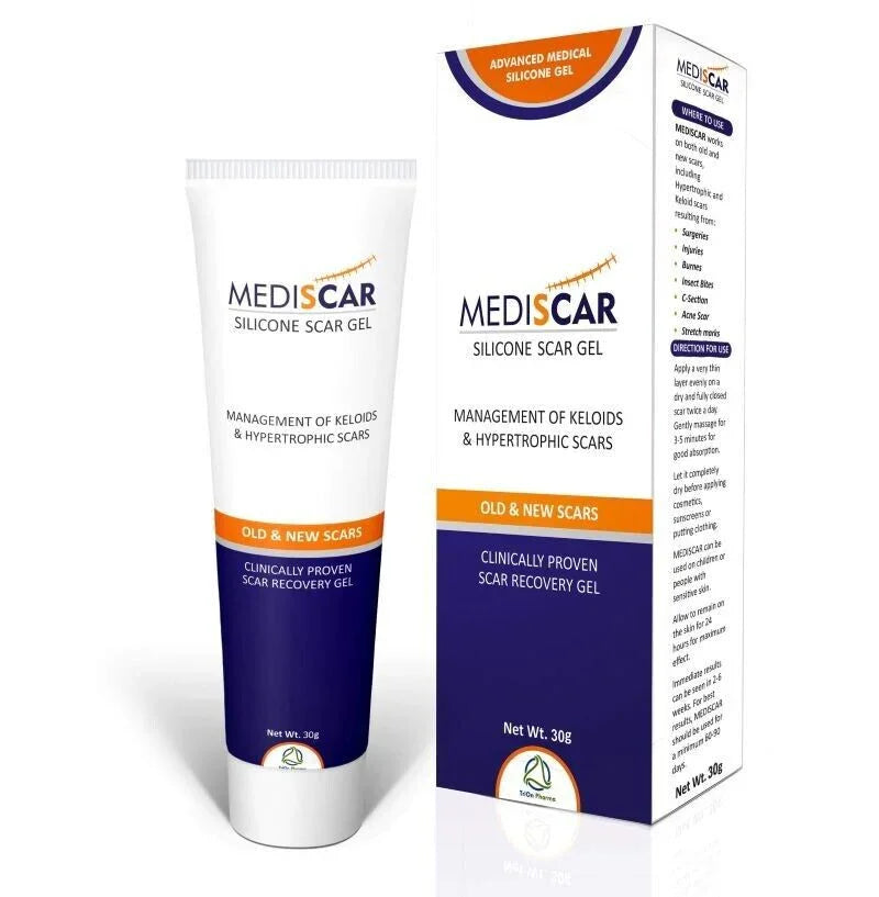 MediScar Silicone Scar Gel 30g Keloid Scar Treatment Hypertrophic Scar Removal
