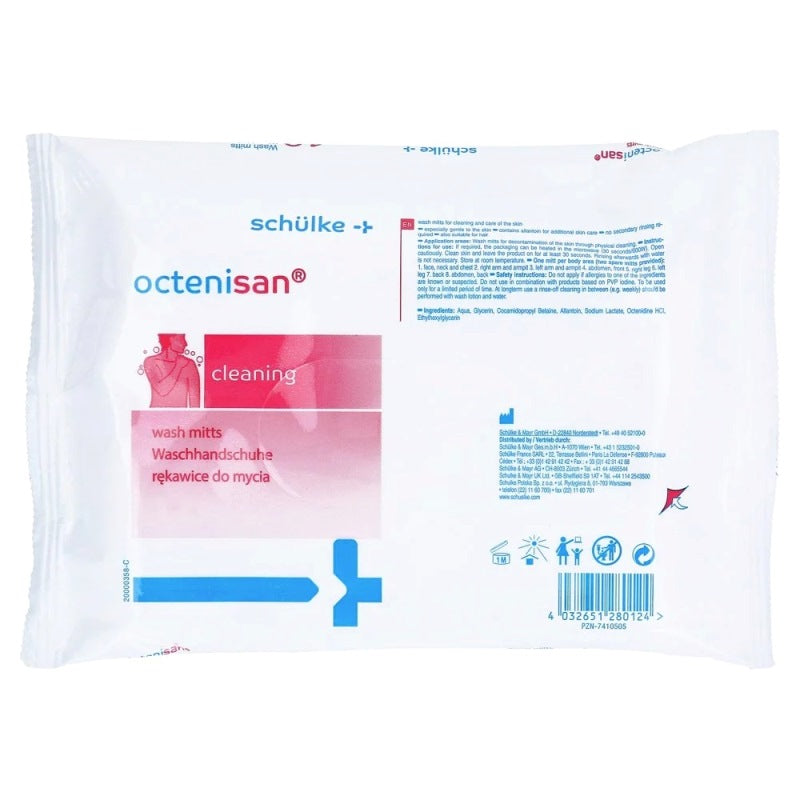 Octenisan Cleaning Wash Mitts - Pack of 8
