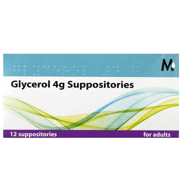 Glycerol 4g Suppositories 12 x 6 Packs