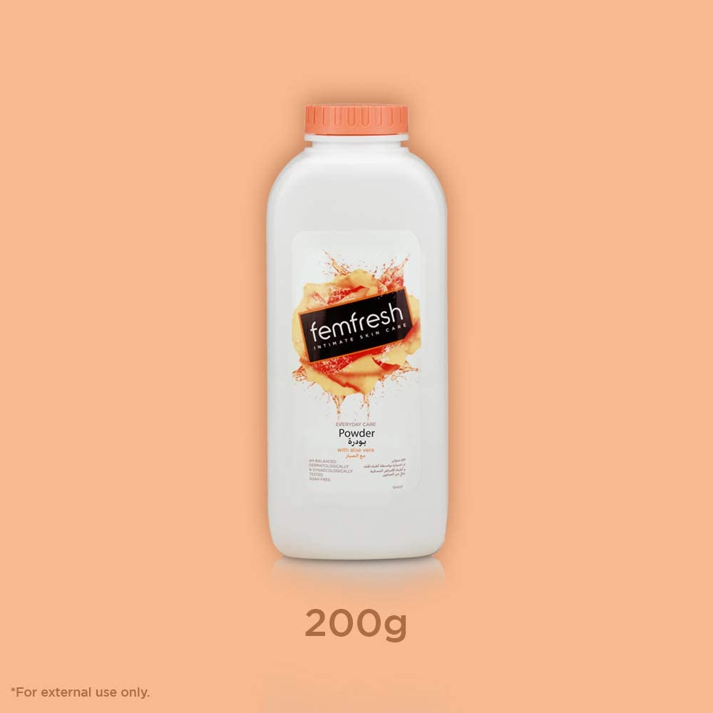 Femfresh Lightly Fragranced Absorbent Body Powder For Intimate Hygiene 200g