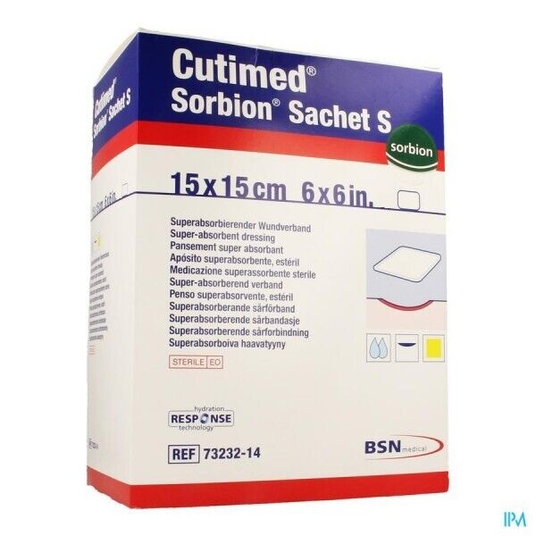 Cutimed Sorbion Sachet S Dressing 15cm x 15cm - SINGLE DRESSING