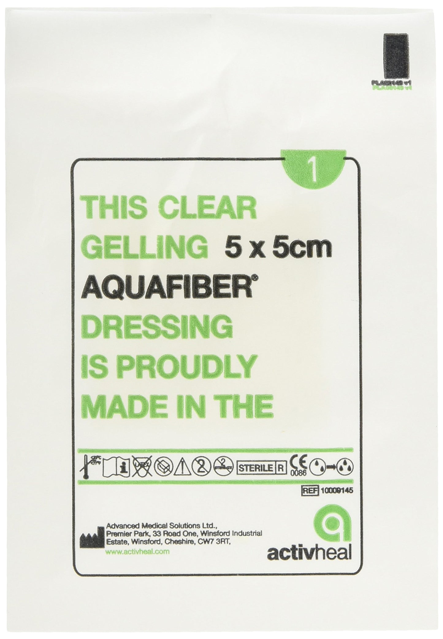 Activheal Aquafiber Dressing 5cm x 5cm x 10