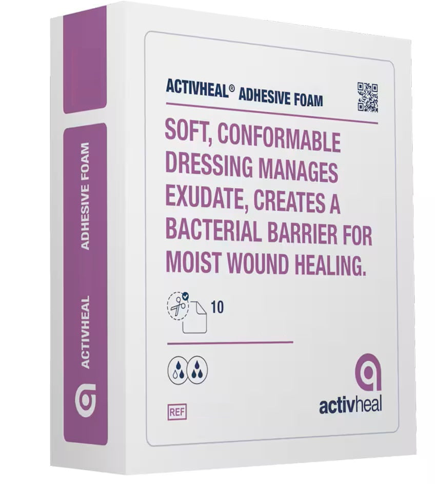ActivHeal Foam Adhesive Dressing, 7.5 x 7.5 cm