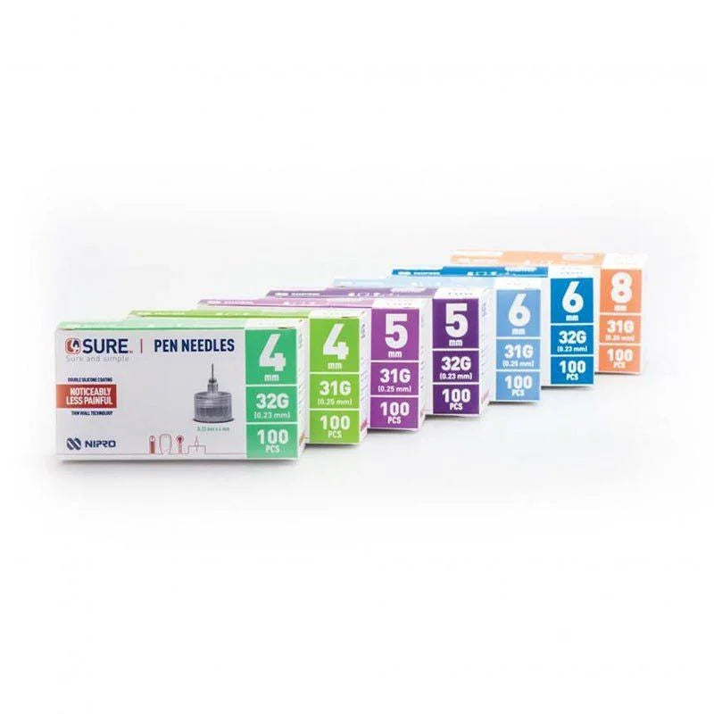 4Sure Pen Needles 31G Choose from 4mm/5mm/6mm/8mm - 4Sure EasyMeds Pharmacy