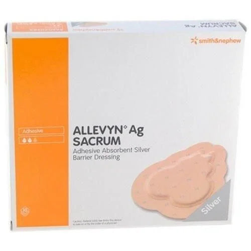 ALLEVYN AG Adhesive Sacrum 22cm x22cm x5 Hydrocellular Dressings - Smith & Nephew EasyMeds Pharmacy