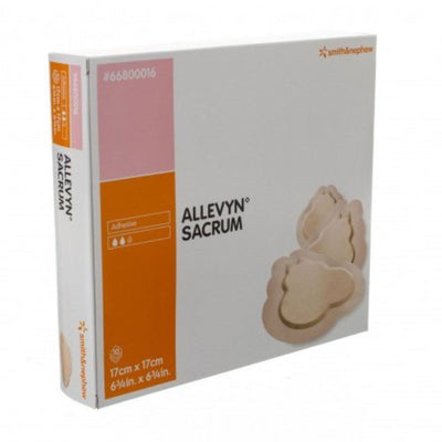 ALLEVYN Adhesive Sacrum Sacral Dressings Hydrocellular Absorbent 17 x 17cm -   Smith & Nephew EasyMeds Pharmacy