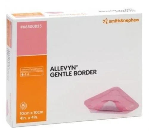 ALLEVYN Gentle Border 10cm x 10cm x10 Adhesive foam dressing 66800270 - Smith & Nephew EasyMeds Pharmacy