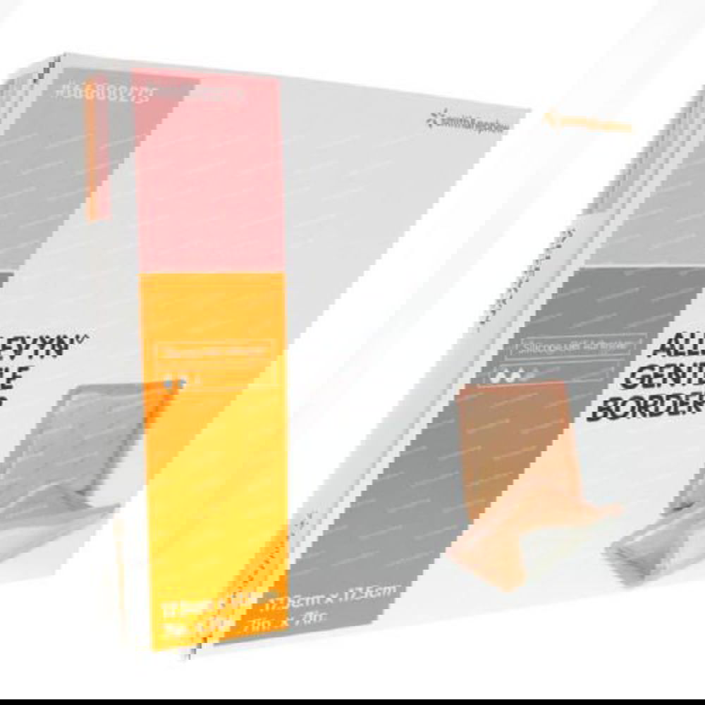 ALLEVYN Gentle Border 17.5cm x 17.5cm Adhesive foam dressings 66800273 - Allevyn Gentle Border EasyMeds Pharmacy