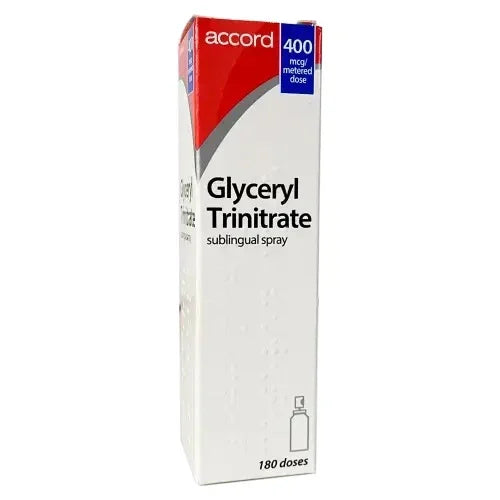Accord Glyceryl Trinitrate Aerosol Spray 400mcg 180 Dose