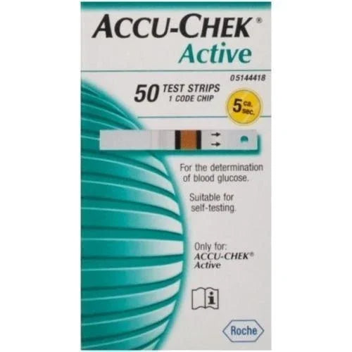Accu-Chek Active Glucose Test Strips x 50 - Roche EasyMeds Pharmacy