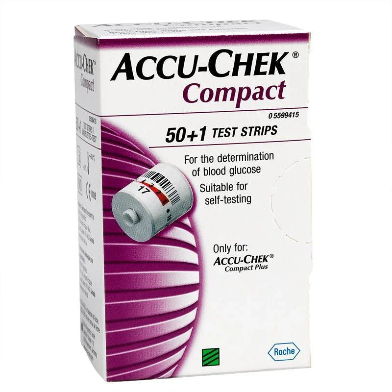 Accu-Chek Compact Glucose Test Strip Drum (3 x 17) - Roche EasyMeds Pharmacy