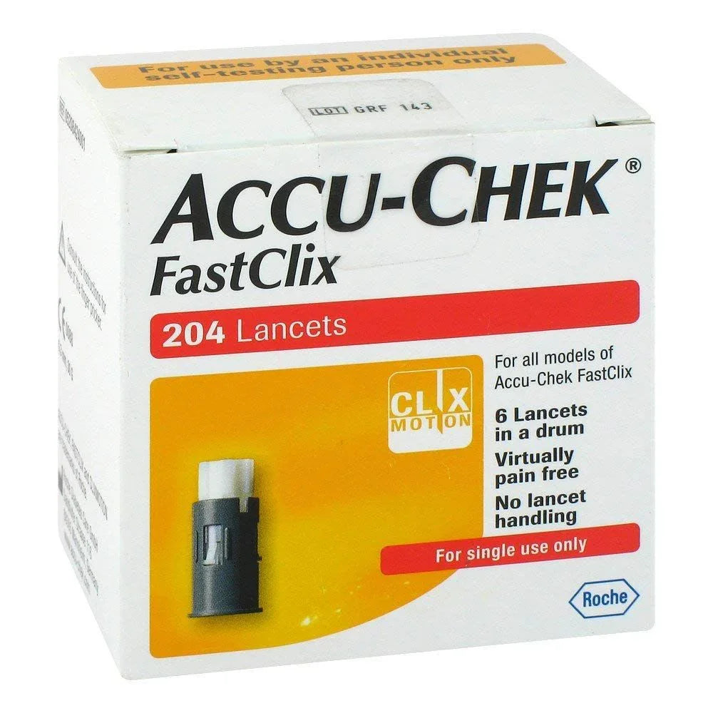 Accu-Chek FastClix Lancets 204 x 4 Packs - Roche EasyMeds Pharmacy