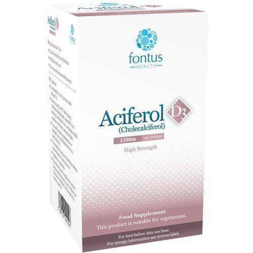 Aciferol D3 2200iu Tablets x 90 Vitamin D3 Supplement - Fontus Health EasyMeds Pharmacy
