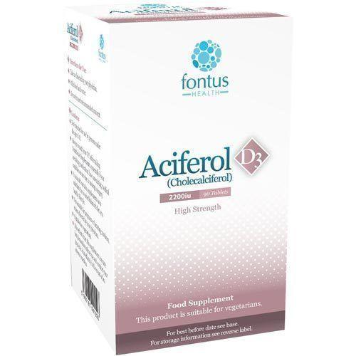 Aciferol D3 2200iu Tablets x 90 Vitamin D3 Supplement - Fontus Health EasyMeds Pharmacy