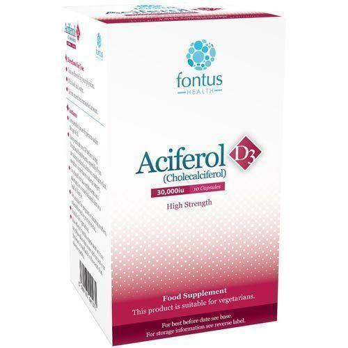 Aciferol D3 30000iu Capsules x 10 Vitamin D3 Supplement - Fontus Health EasyMeds Pharmacy
