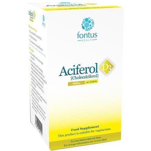 Aciferol D3 400iu Tablets x 90 Vitamin D3 Supplement - Fontus Health EasyMeds Pharmacy