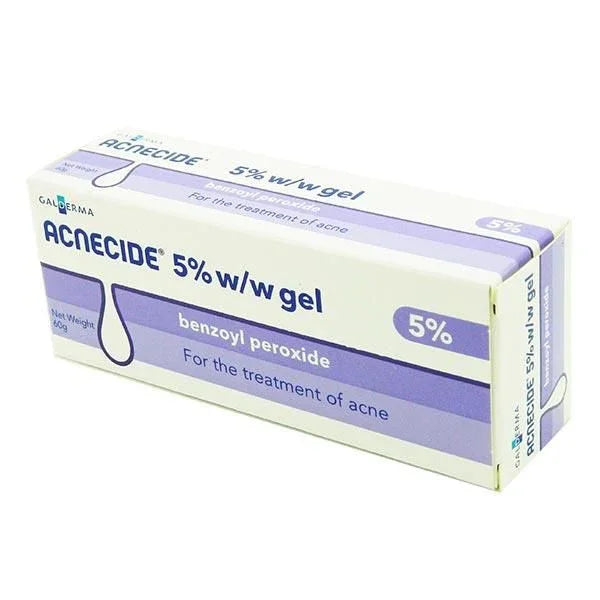 Acnecide 5% Benzyl Peroxide Gel for Acne Spots Blemish Skin Treatment 60g - Galderma EasyMeds Pharmacy