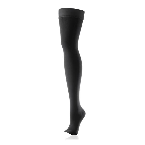 ActiLymph Class 2 Thigh Length Compression Stockings Black XXL Open Toe