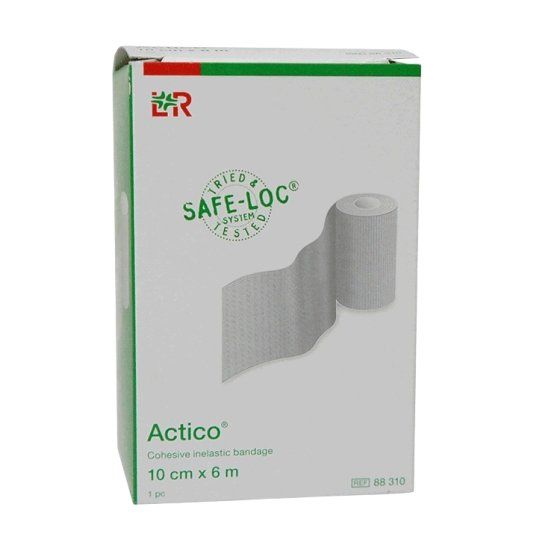 Actico Cohesive Short Stretch Compression Bandage 10cm x 6M X 3 -   L&R Medical UK LTD EasyMeds Pharmacy