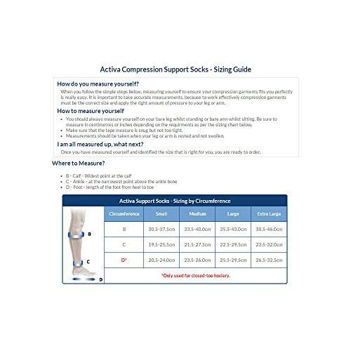 Activa Class 2 Unisex Ribbed Support Socks 18-24 mmHg Black XL - Activa EasyMeds Pharmacy