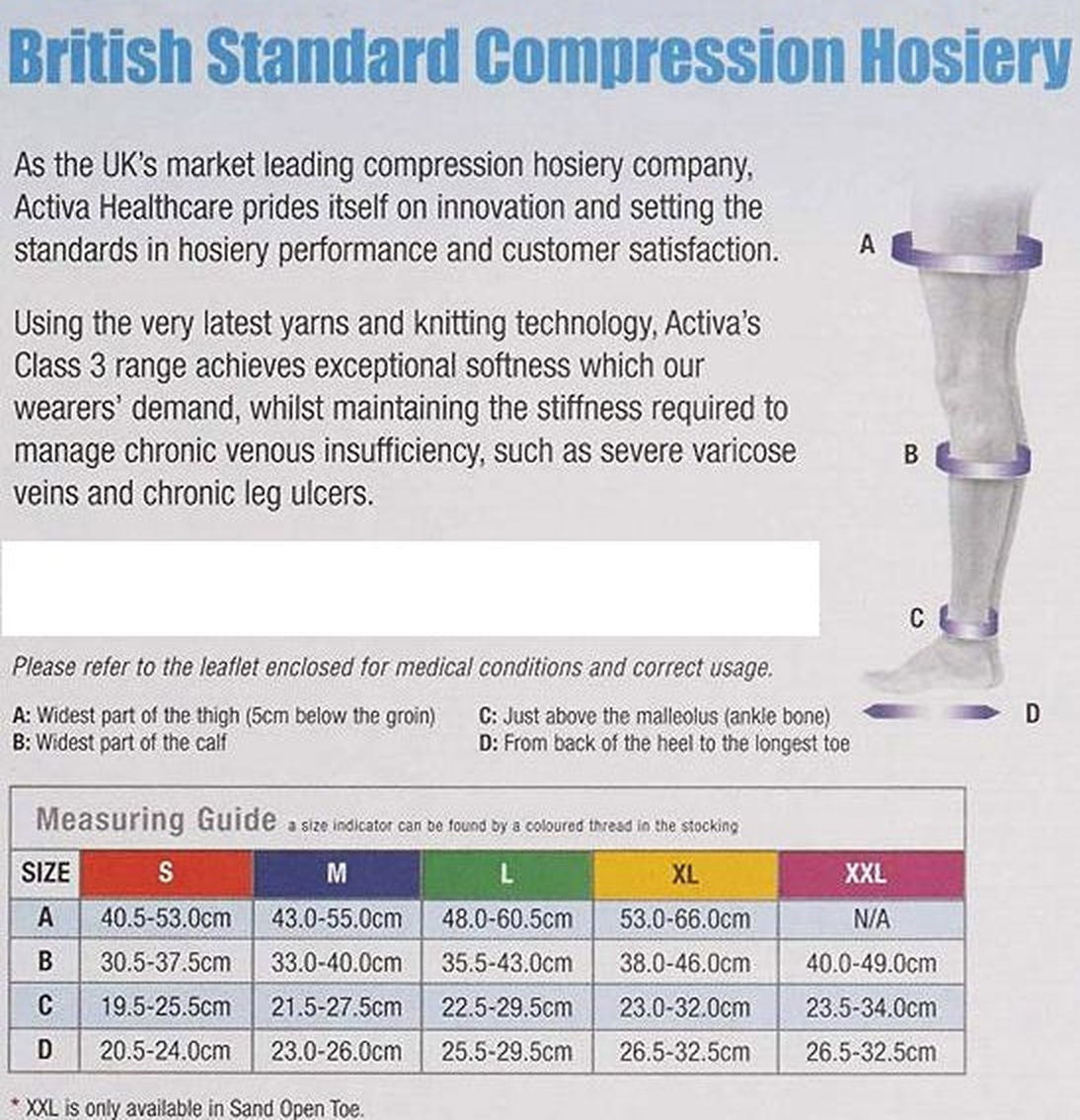 Activa Class 3 Thigh Compression Support Stockings Open Toe 25-35mmHg - Activa EasyMeds Pharmacy