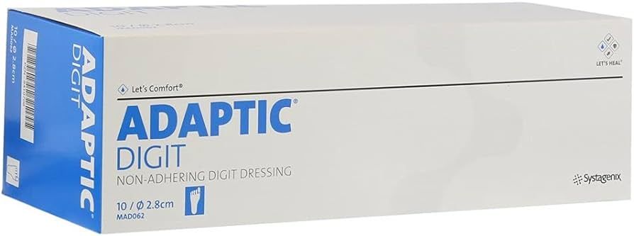 Adaptic Non Adhering Digit 2.8cm Dressing x 10, Toe Large - Systagenix EasyMeds Pharmacy
