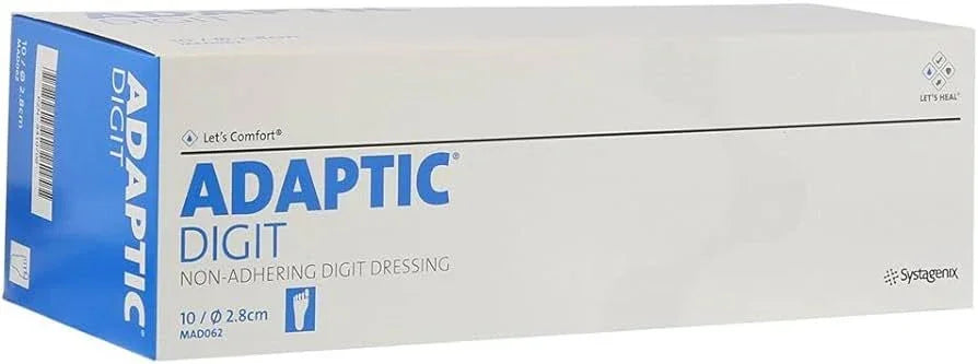 Adaptic Non Adhering Digit 2.8cm Dressing x 10, Toe Large - Systagenix EasyMeds Pharmacy