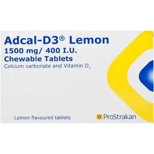 Adcal-D3 Chewable Tablets Lemon Flavoured x 56 - Kyowa Kirin EasyMeds Pharmacy