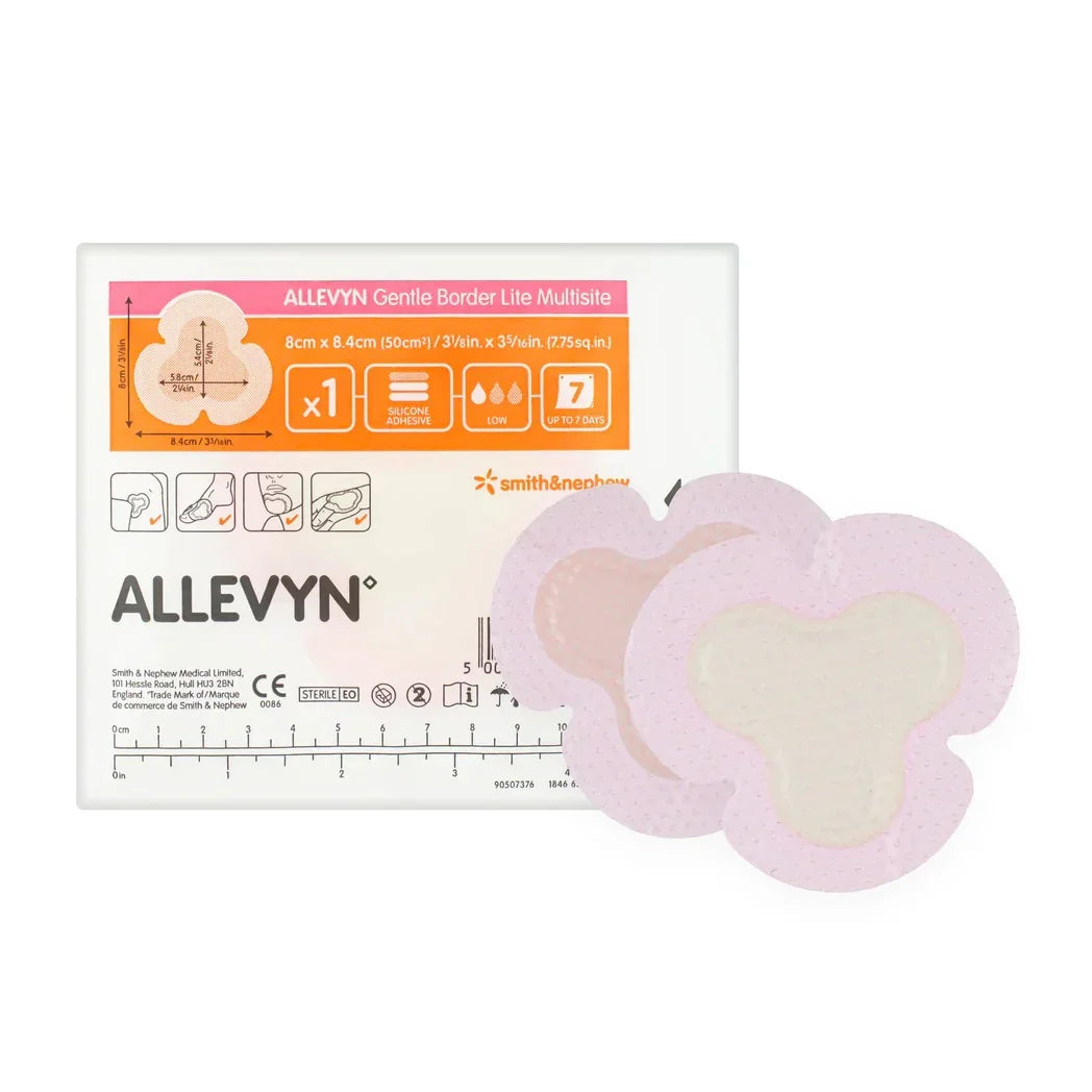 Allevyn Gentle Border Lite Multisite Foam Dressings 8cm x 8.4cm - Smith & Nephew EasyMeds Pharmacy