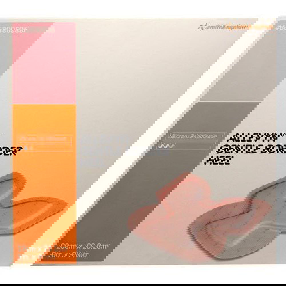 Allevyn Gentle Border Heel Adhesive Foam Dressings 23cm x 23.2cm x 5 - Smith & Nephew EasyMeds Pharmacy
