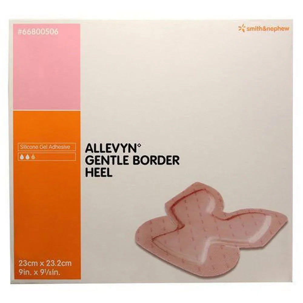 Allevyn Gentle Border Heel Adhesive Foam Dressings 23cm x 23.2cm x 5 - Smith & Nephew EasyMeds Pharmacy