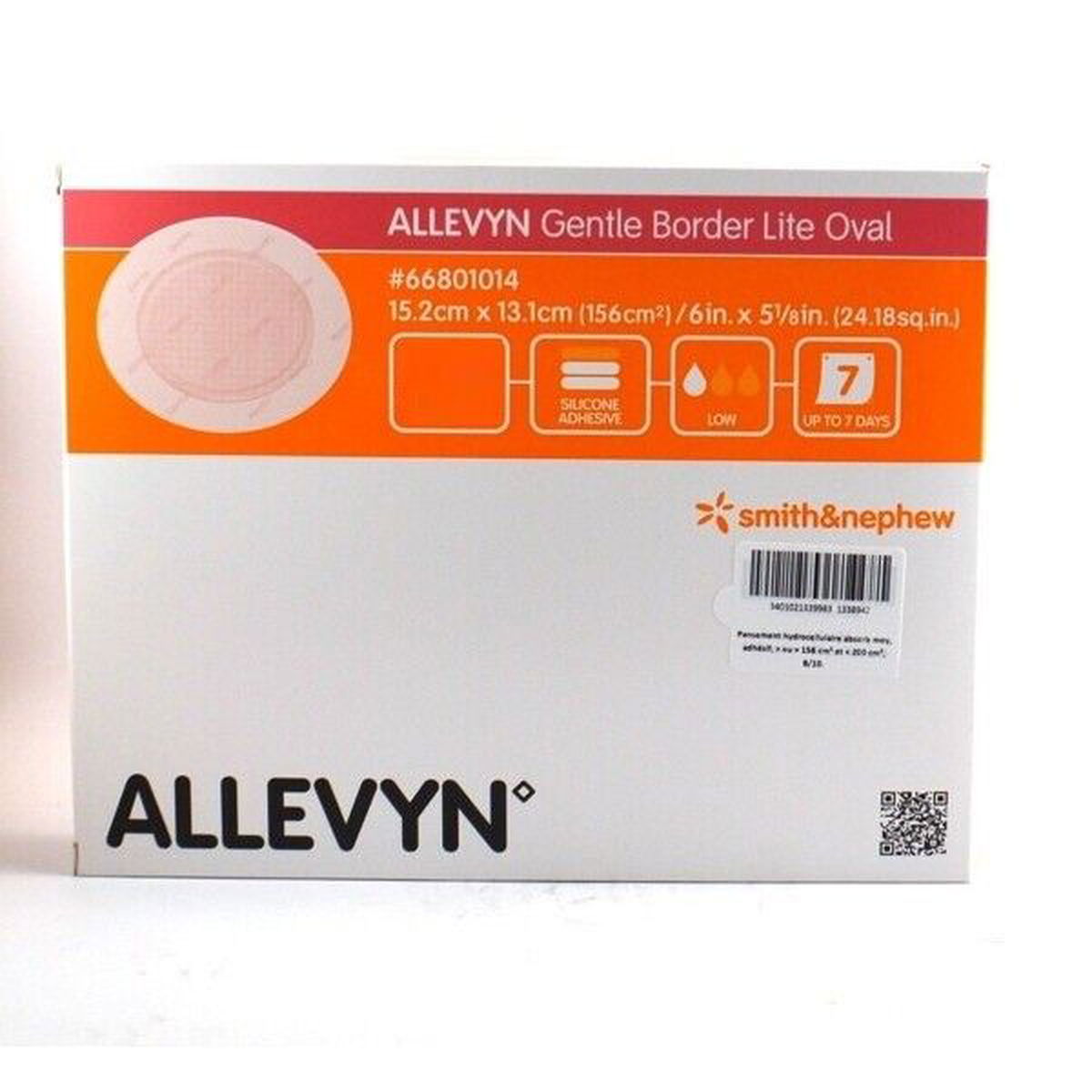 Allevyn Gentle Border Lite Oval Dressings 15.2cm x 13.1cm - Smith & Nephew EasyMeds Pharmacy