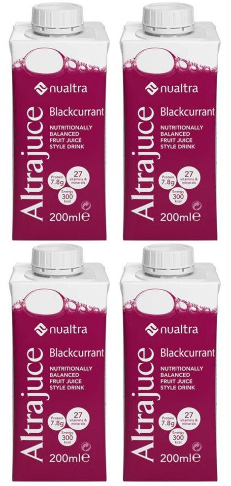 Altrajuce High Energy Nutrional Supplement | Blackcurrant | 200ml x 4